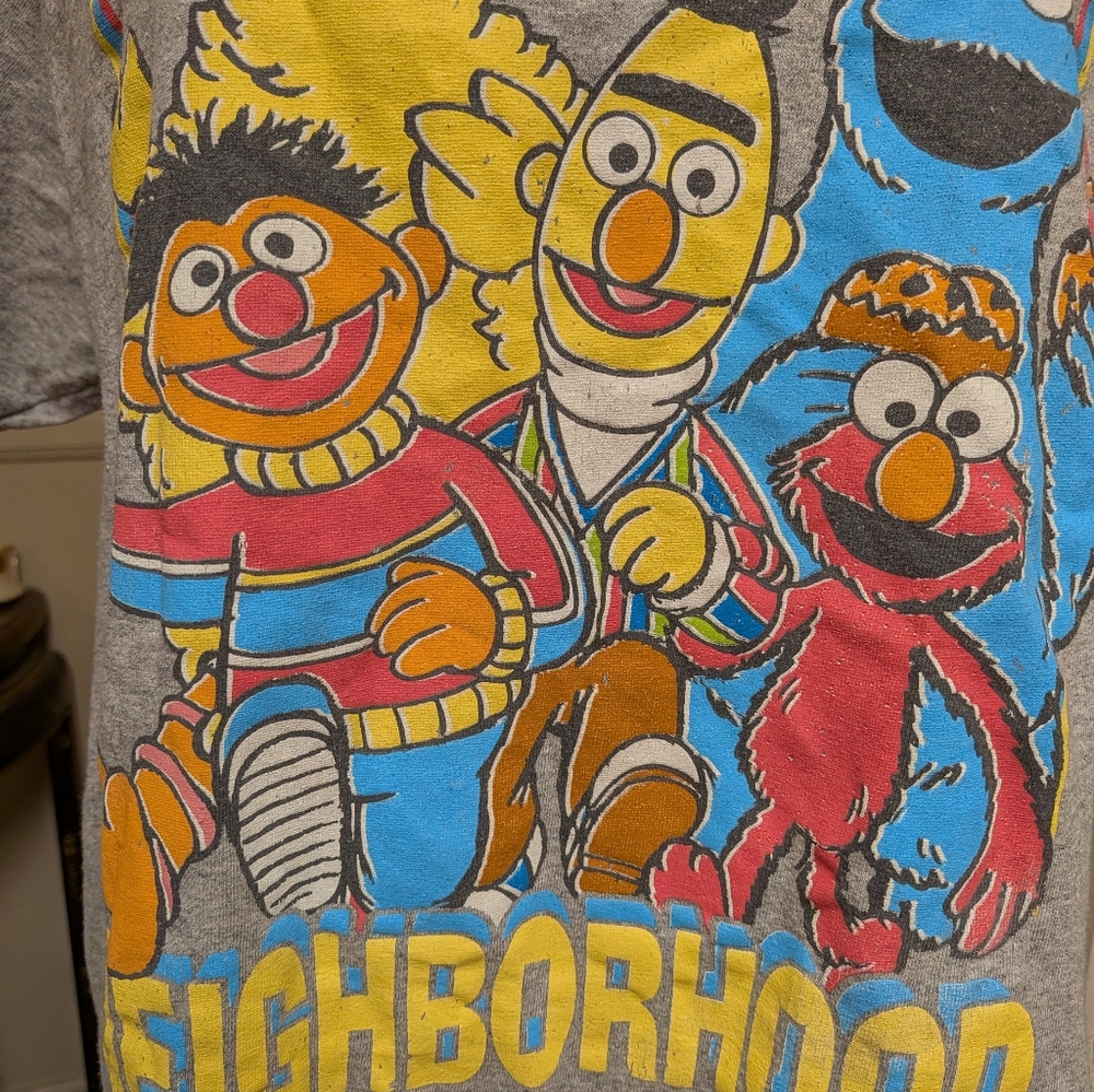 MAD Engine Sesame Street Graphic Tee Shirt Size Large Retro Cartoon Tee - Picture 2 of 6